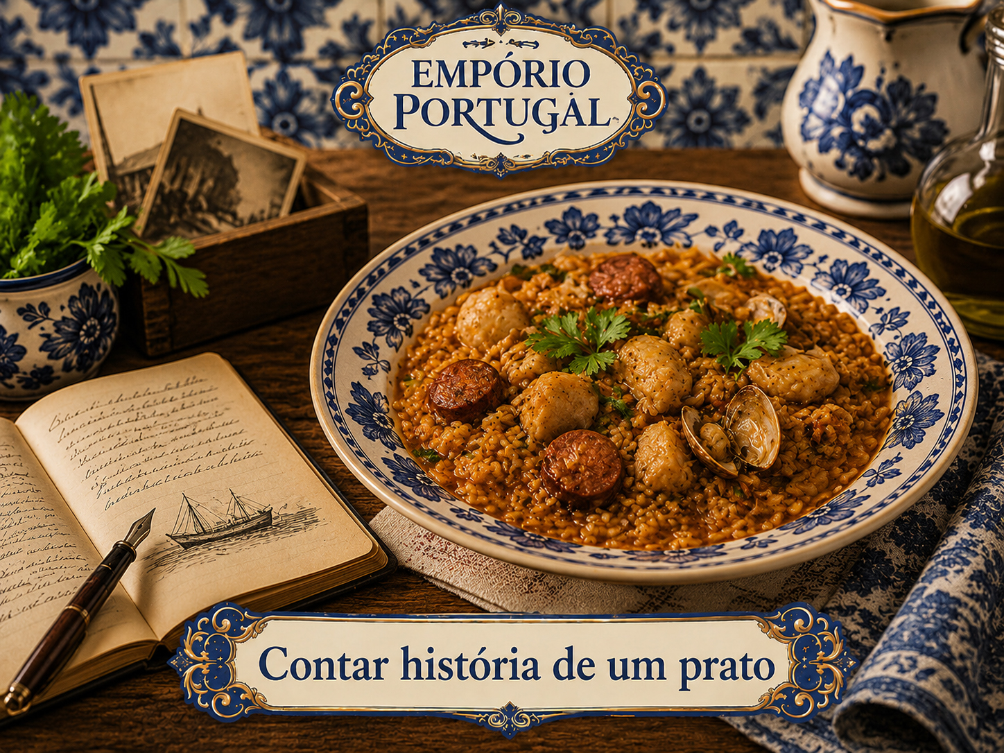Composição editorial de receitas portuguesas da comunidade