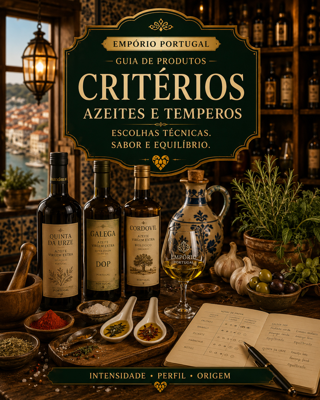 Criterios comerciales y editoriales para aceites y especias portugueses