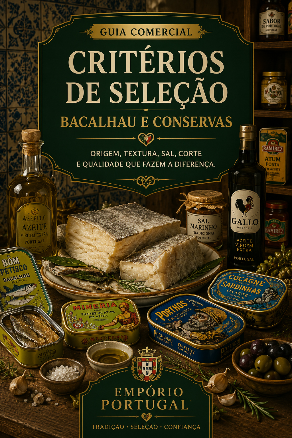 Criterios comerciales para publicación de bacalao y conservas