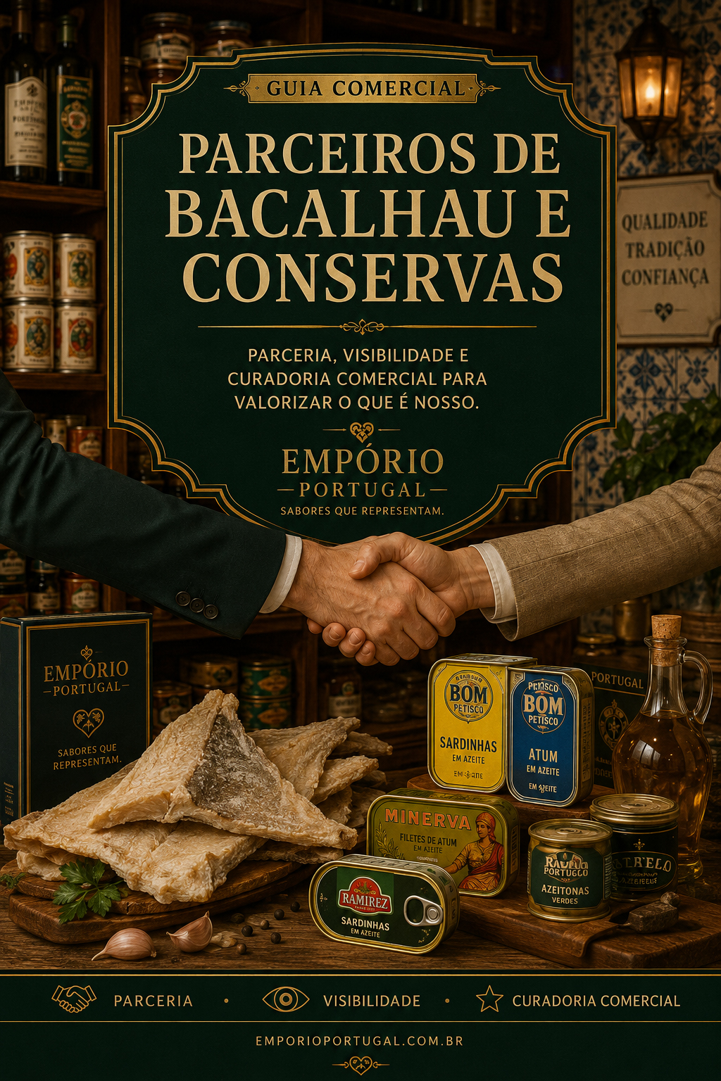 Invitación a socios y vendedores de bacalao y conservas portuguesas