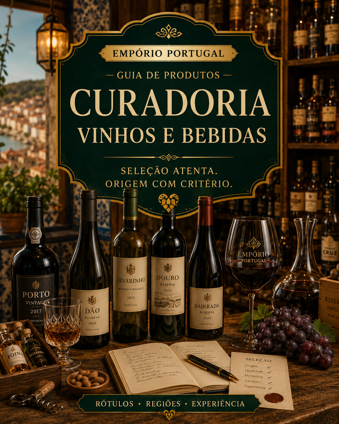 Curaduría editorial de vinos portugueses — regiones, variedades y productores