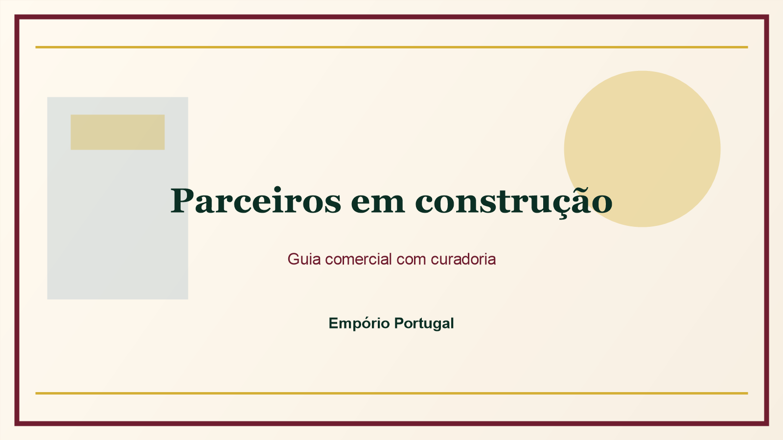 Imagem ilustrativa do guia de parceiros em construção