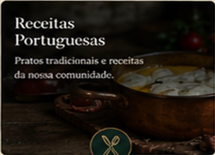 Mesa portuguesa editorial com receitas tradicionais